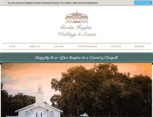 Tablet Screenshot of gardenheightsweddings.com